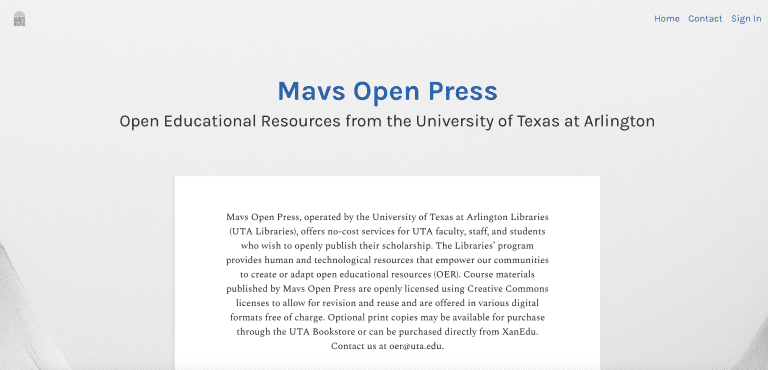 university of texas arlington pressbooks